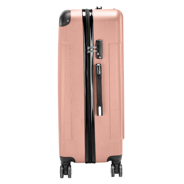 3-Piece Spinner Luggage Set – Rose Gold Travel Suitcases (20” 24” 28”)