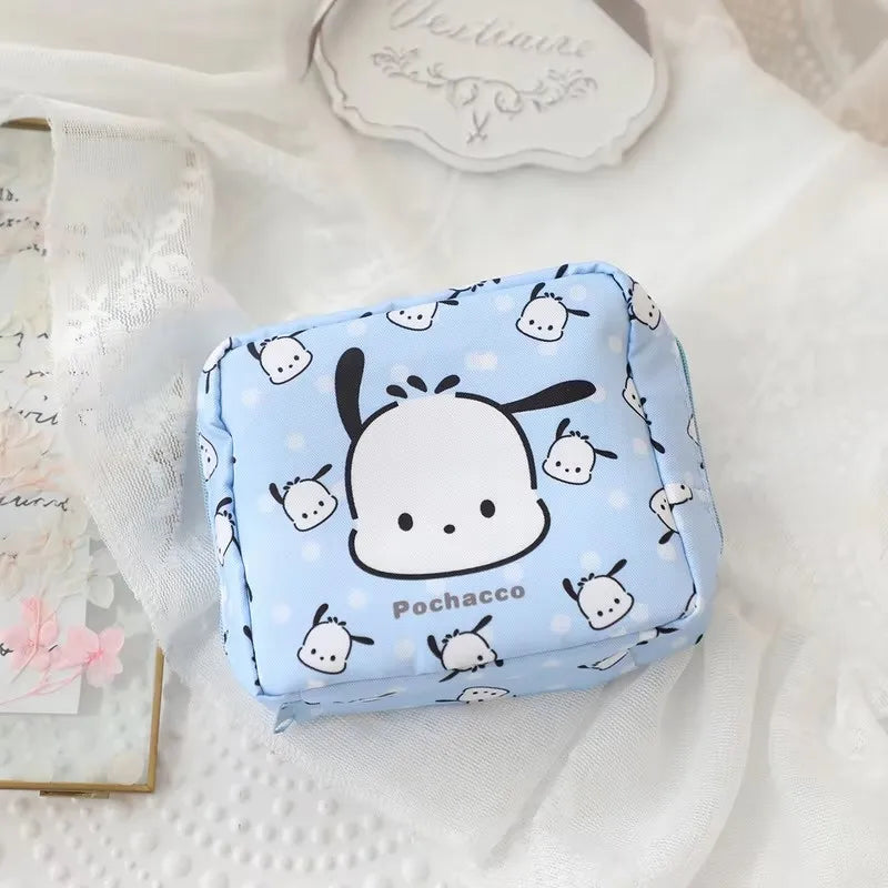 Kawaii Pink Pouch – Small Storage Bag with Zipper