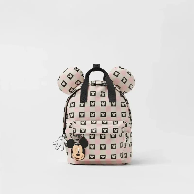 Cartoon Mouse Canvas Backpack – Large Capacity School & Travel Bag