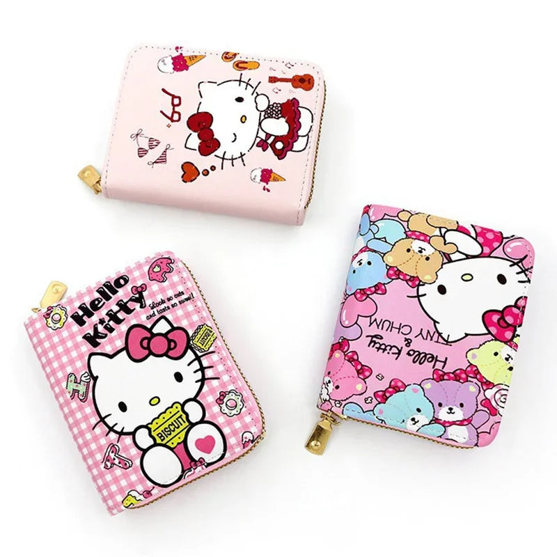 Kawaii Cartoon Coin Wallet – Cute PU Leather Folding Pouch for Girls