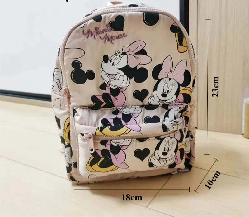 Cartoon Mouse Canvas Backpack – Large Capacity School & Travel Bag