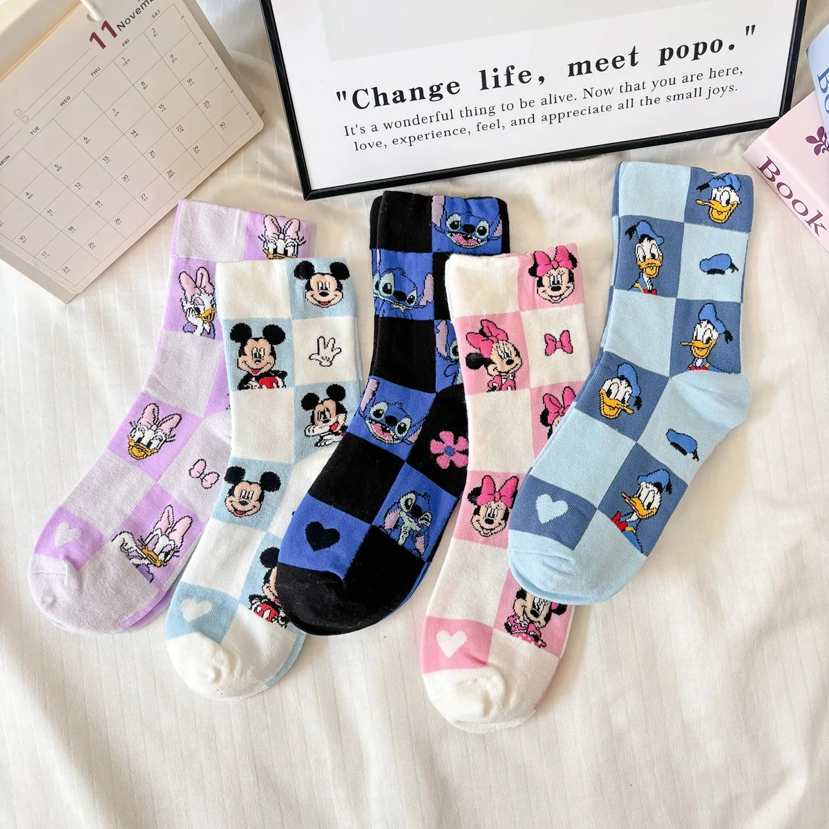 Kawaii Cartoon Knit Socks – Soft Cotton Low-Tube Socks for Everyday Wear