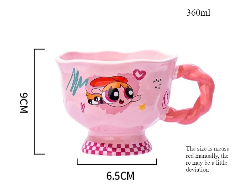 Kawaii Ceramic Coffee Cup – 12.17 oz Reusable Mug with Gift Box