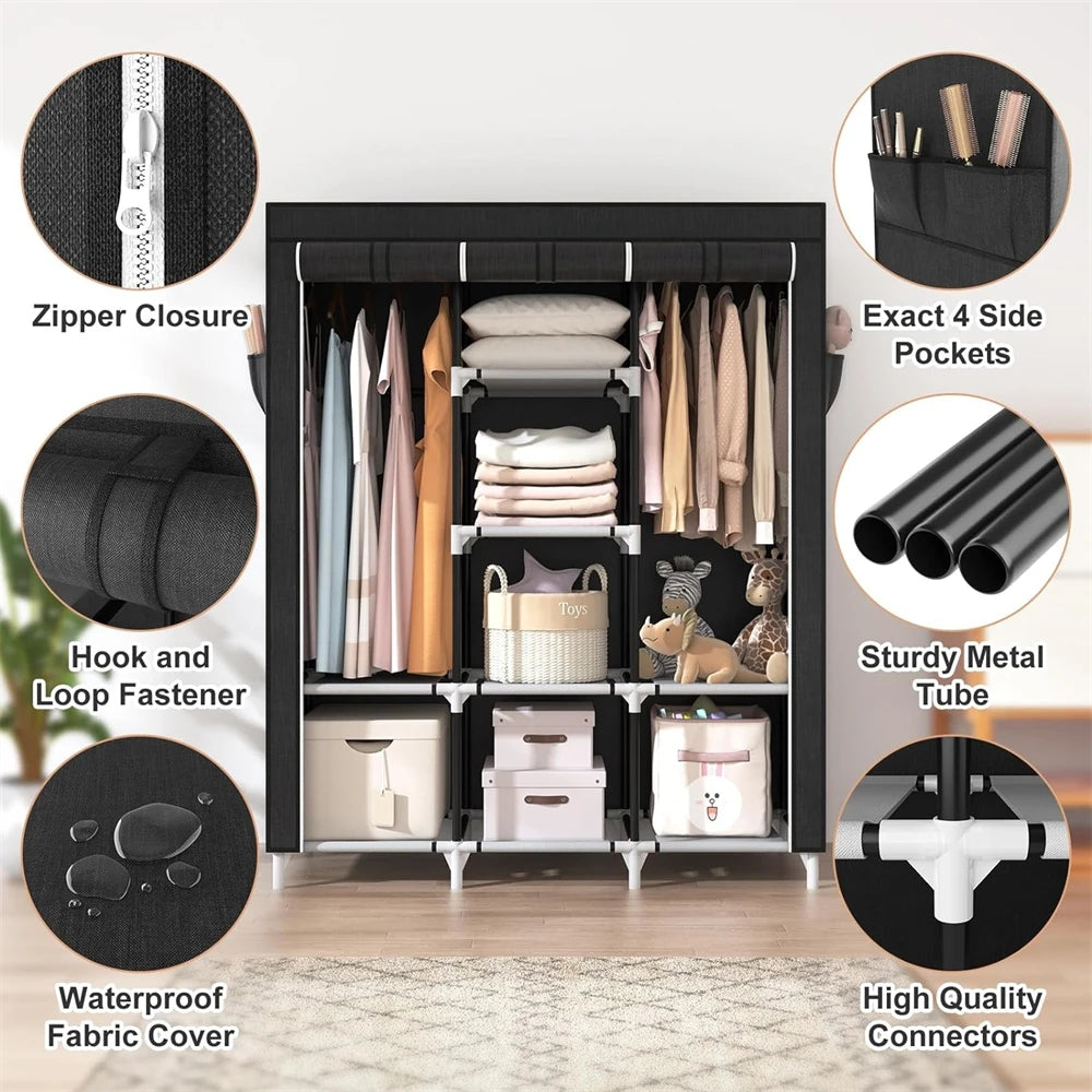 Portable Closet Organizer with 6 Shelves