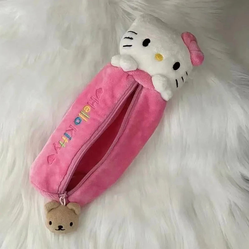 Pink Kawaii Cat Pencil Case – Cute Cartoon School Pouch