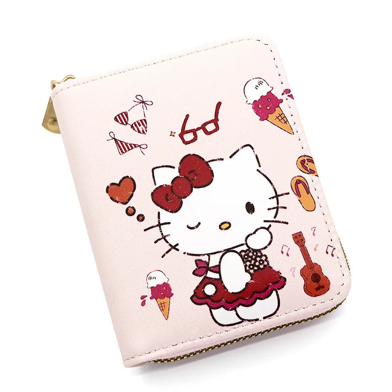 Kawaii Cartoon Coin Wallet – Cute PU Leather Folding Pouch for Girls