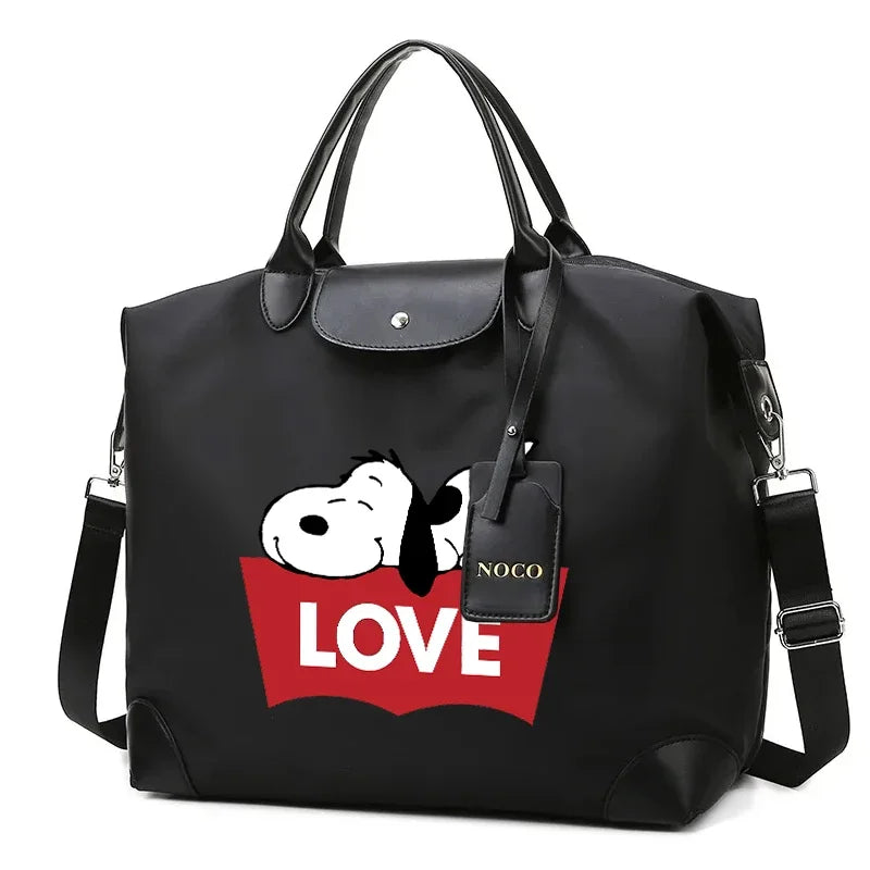 Cartoon Dog Travel Duffel Bag – Lightweight Oxford Weekender (16.1”)