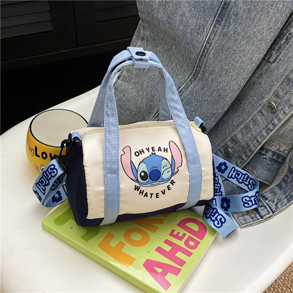 Cartoon Canvas Bucket Bag – Cute Stitch-Inspired Satchel