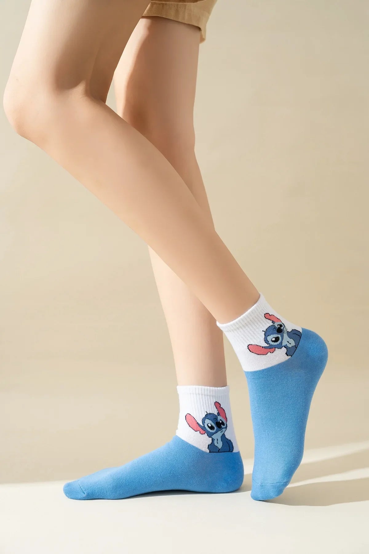 5-Pair Kawaii Cartoon Socks – Cozy Mid-Tube Cotton Socks for Kids