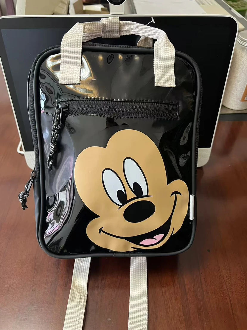 Cartoon Mouse Canvas Backpack – Large Capacity School & Travel Bag