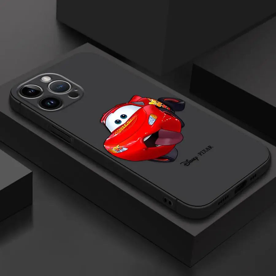 Red Race Car Phone Case – Soft Protective Cover for iPhone 15 & 16 Series