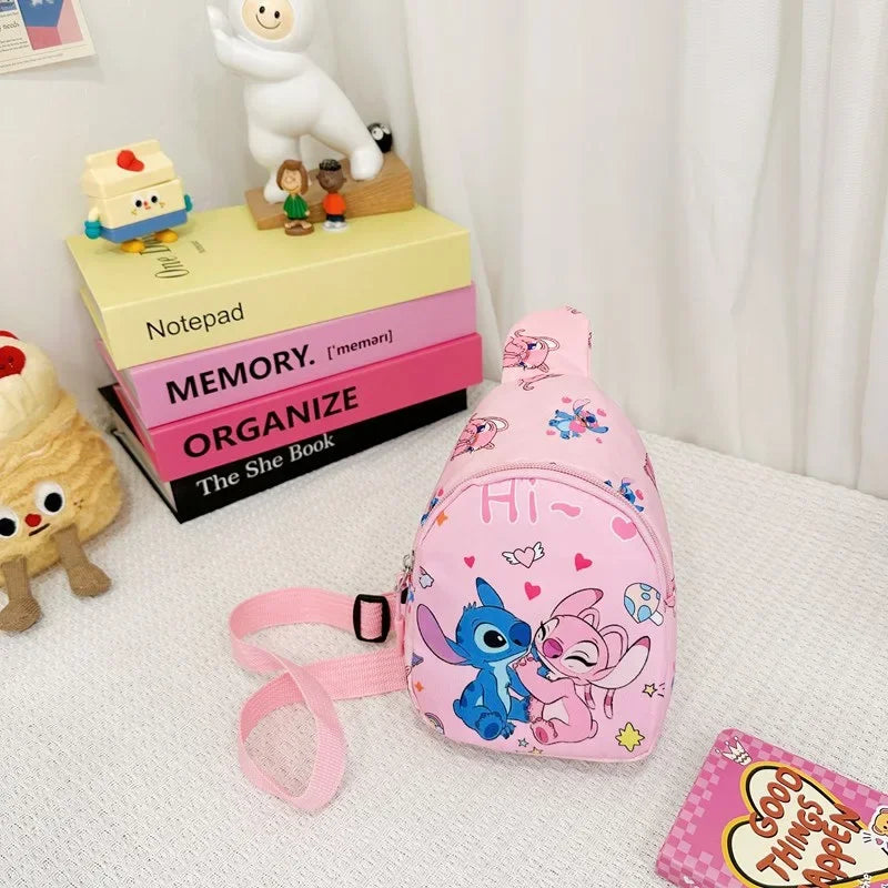 Cartoon Bear & Bunny Sling Chest Bag – Cute Anime Style Crossbody with Coin Pouch