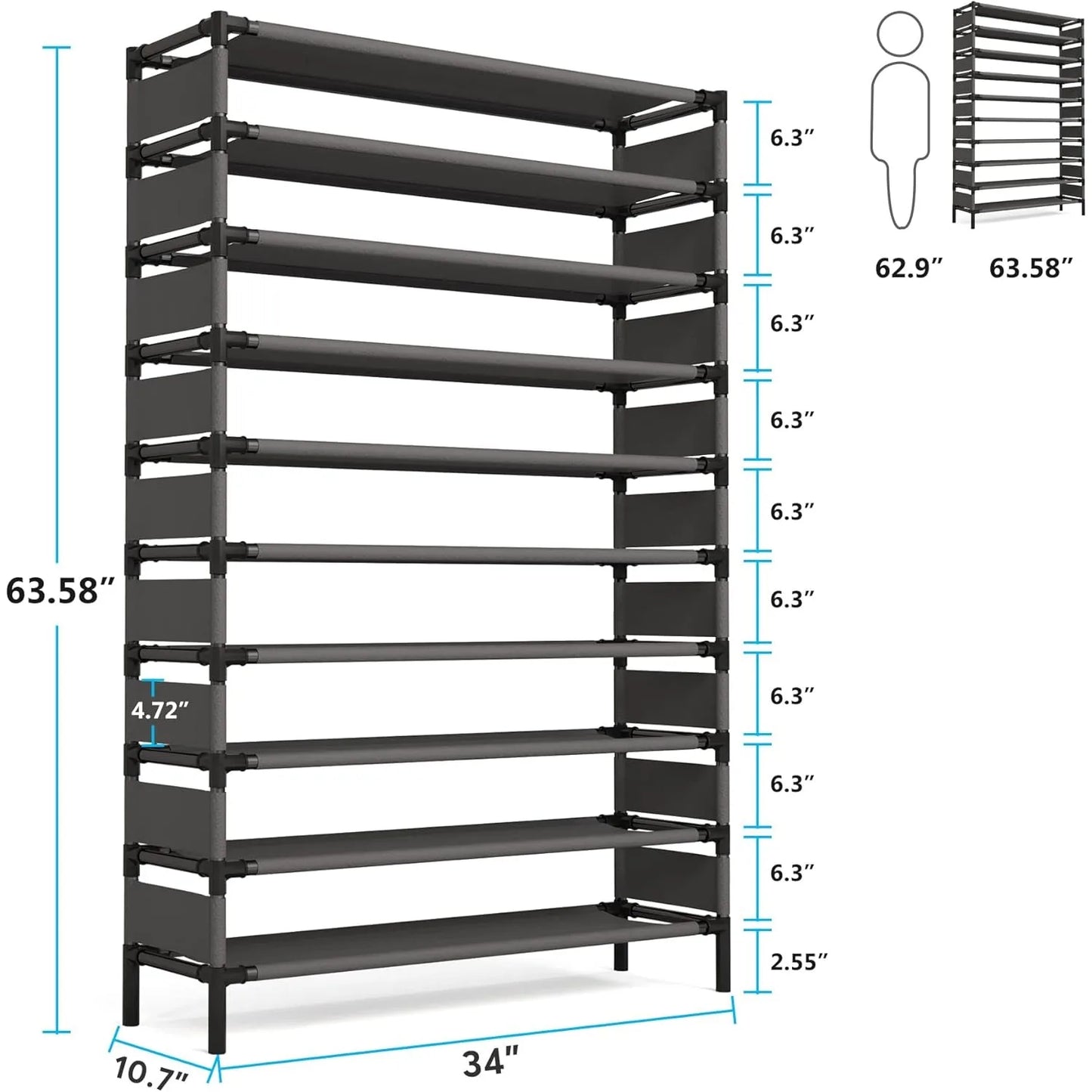 Shoe Rack – Multi-Layer Space-Saving Organizer (Holds 50+ Pairs)
