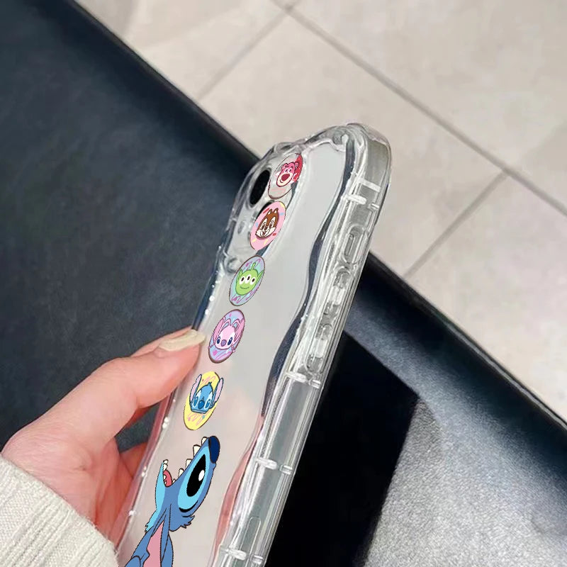 Cute Blue Cartoon Phone Case – Soft TPU Cover for iPhone 15 Series