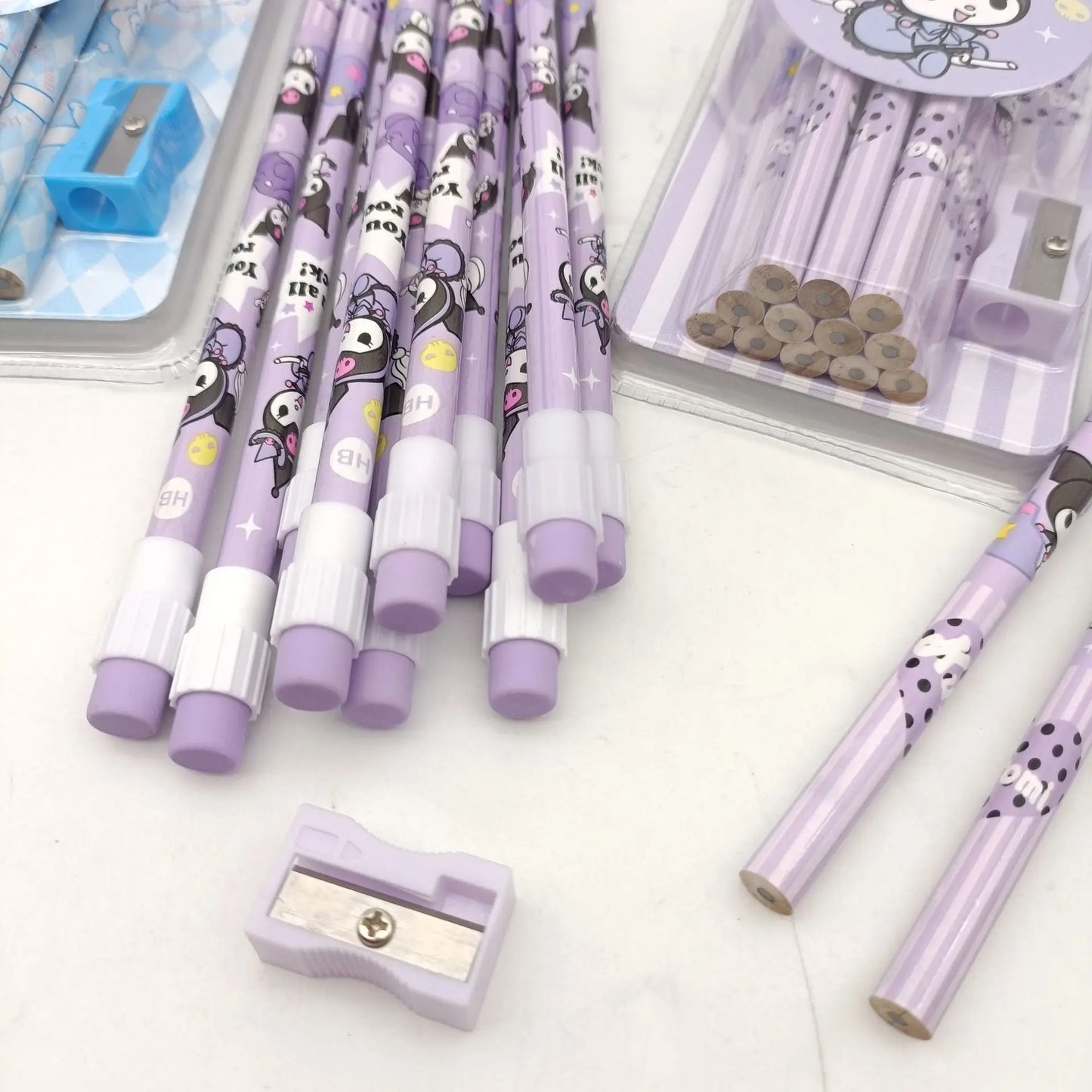 12-Piece Kawaii Cartoon Pencil & Case Set – Cute Stationery Gift Box