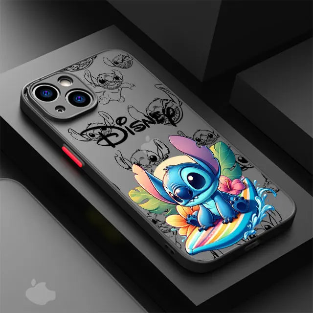 Matte Shockproof Cartoon Case – Cute Protective Cover for iPhone 15 & 16 Series
