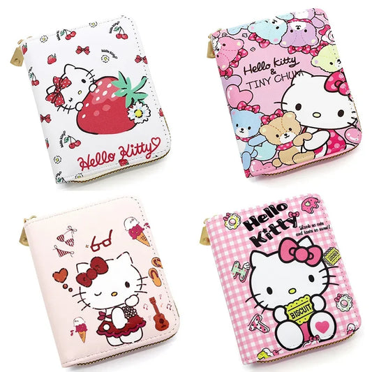 Kawaii Cartoon Coin Wallet – Cute PU Leather Folding Pouch for Girls