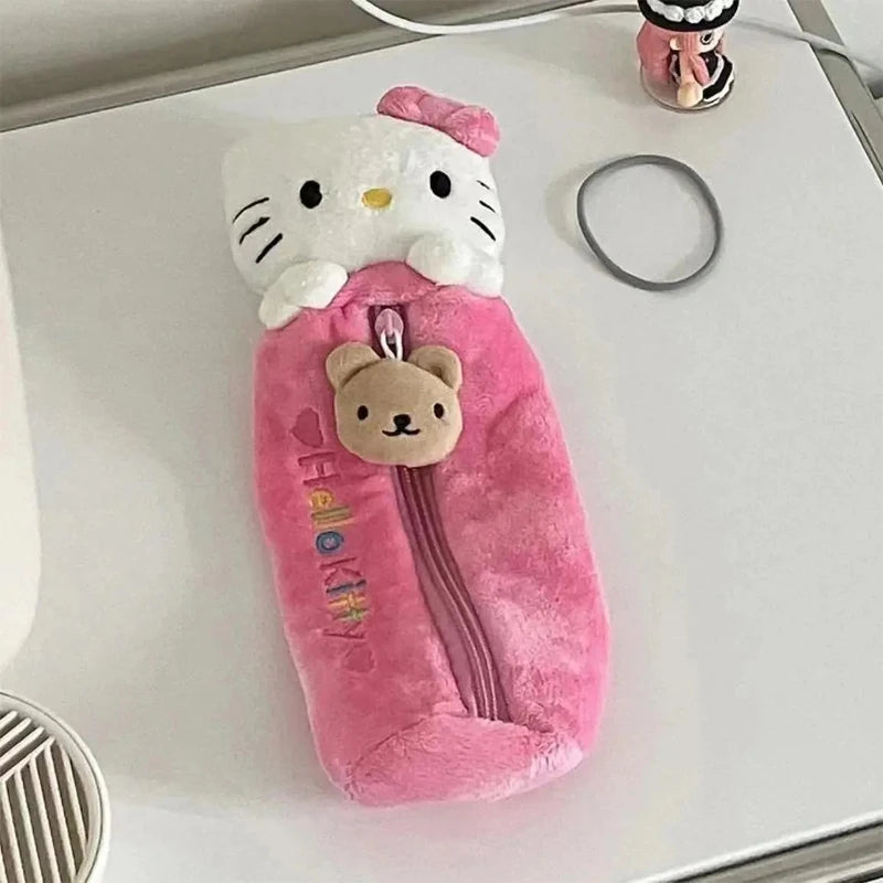 Pink Kawaii Cat Pencil Case – Cute Cartoon School Pouch