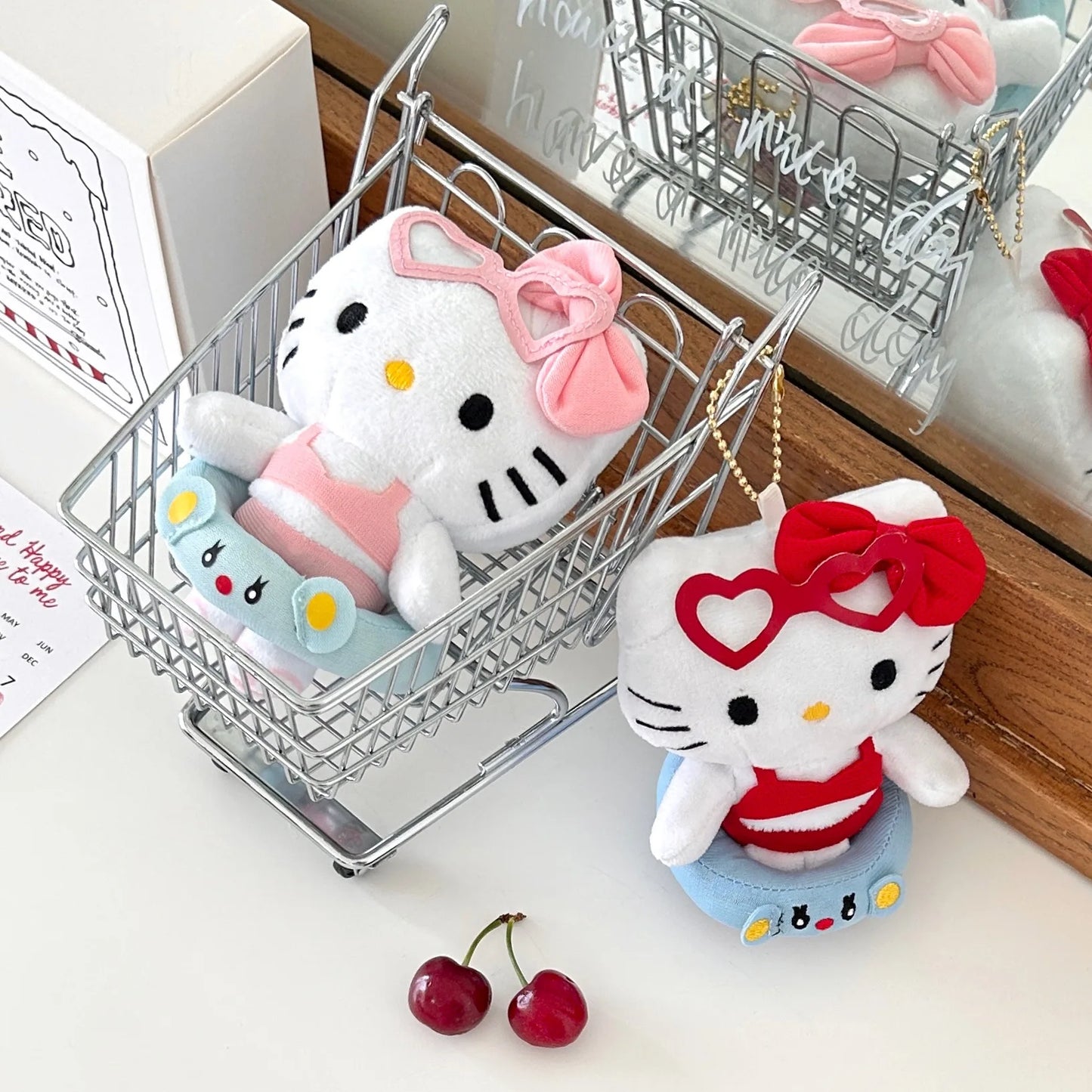 Kawaii Hawaiian Plush Keychain – 10-Style Cartoon Character Charm