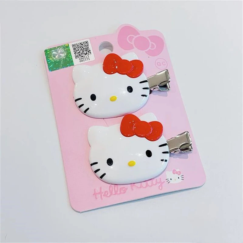 Kawaii Cartoon Hair Clip & Scrunchie Set – Cute Bow & Kitty-Inspired Design