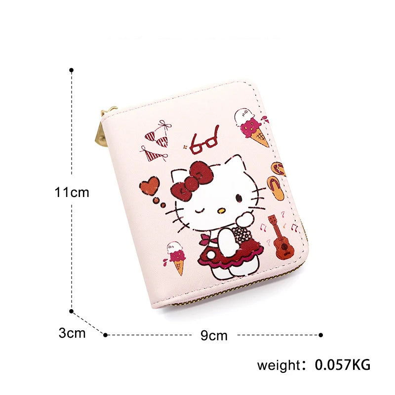 Kawaii Cartoon Coin Wallet – Cute PU Leather Folding Pouch for Girls