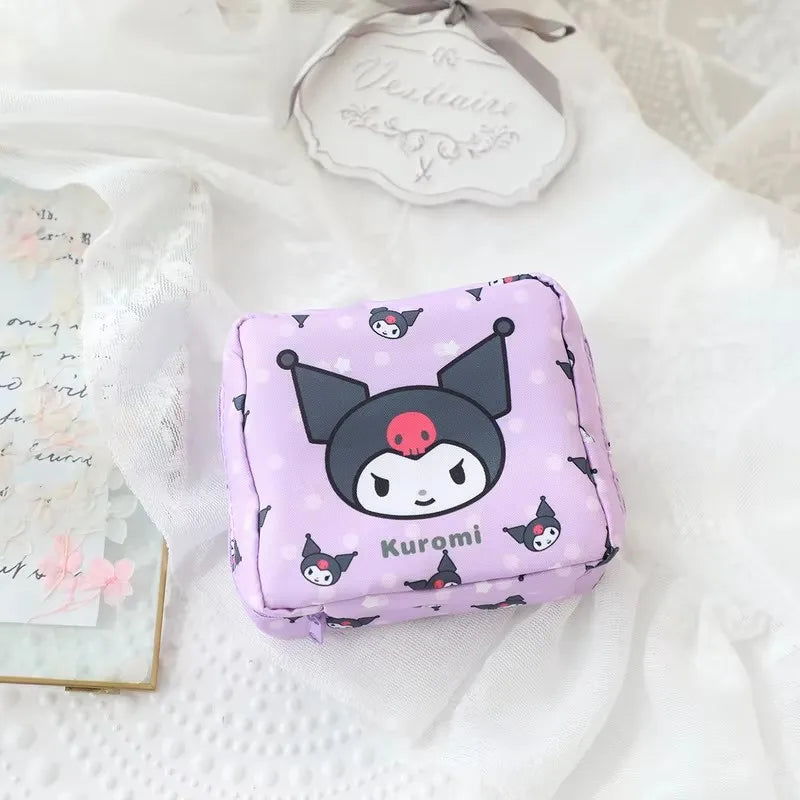 Kawaii Pink Pouch – Small Storage Bag with Zipper
