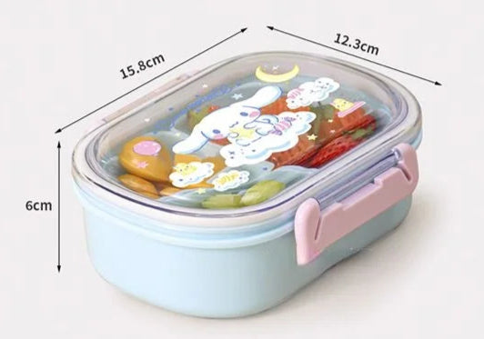 Kawaii Bento Lunch Box – Leakproof & Eco-Friendly (Oval Shape)