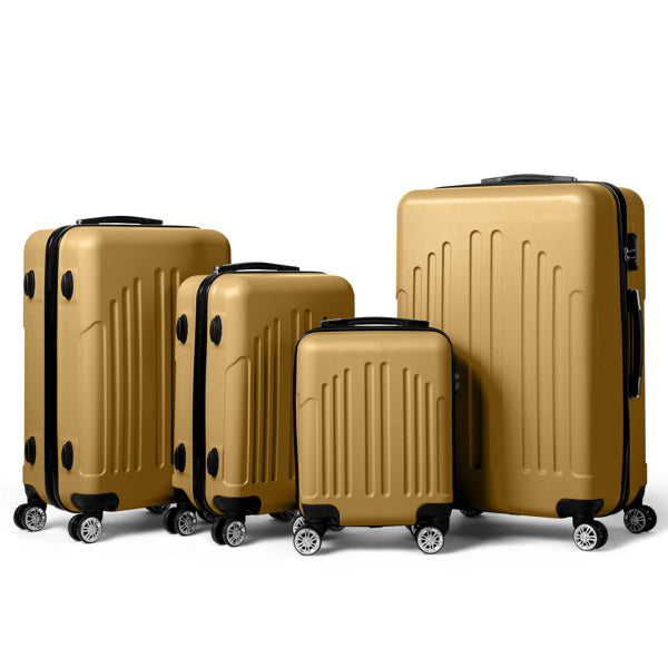Mustard Yellow 4-Piece Luggage Set – Travel Spinner Suitcases (16” to 28”)