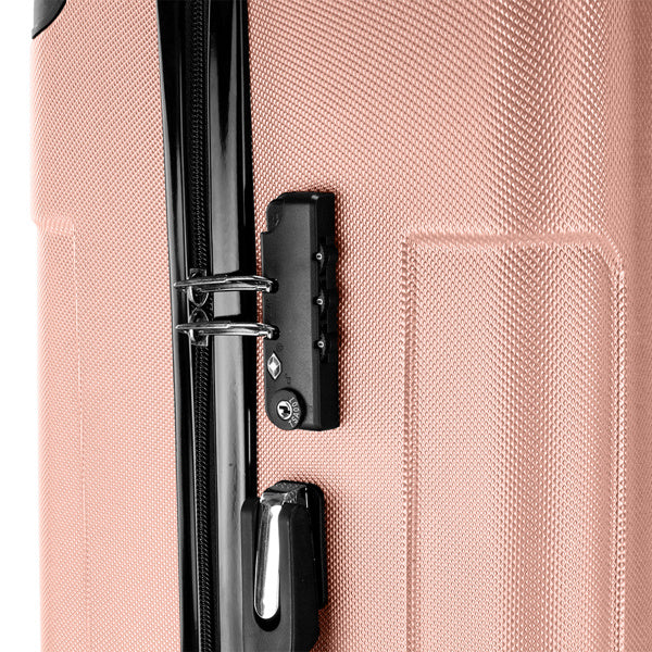 3-Piece Spinner Luggage Set – Rose Gold Travel Suitcases (20” 24” 28”)