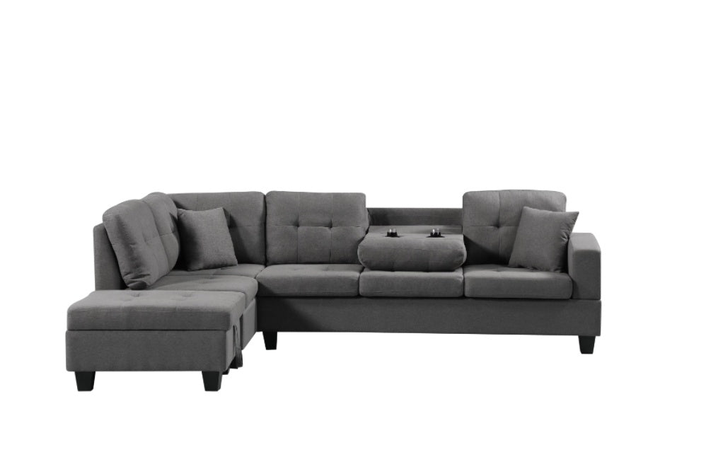 Convertible Sofa & Ottoman Set – Recyclable Cushion & Bed Function (104”W)