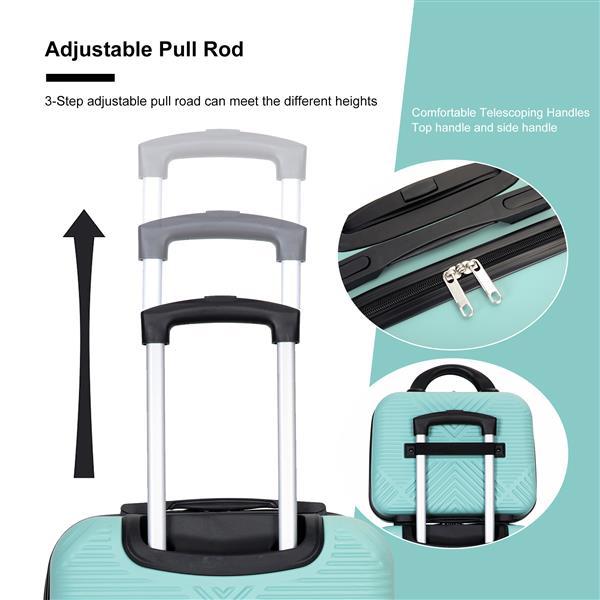 4-Piece Lightweight Spinner Luggage Set – Travel Suitcases (14” 20” 24” 28”)