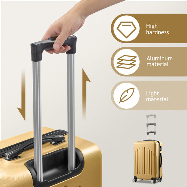 Mustard Yellow 4-Piece Luggage Set – Travel Spinner Suitcases (16” to 28”)