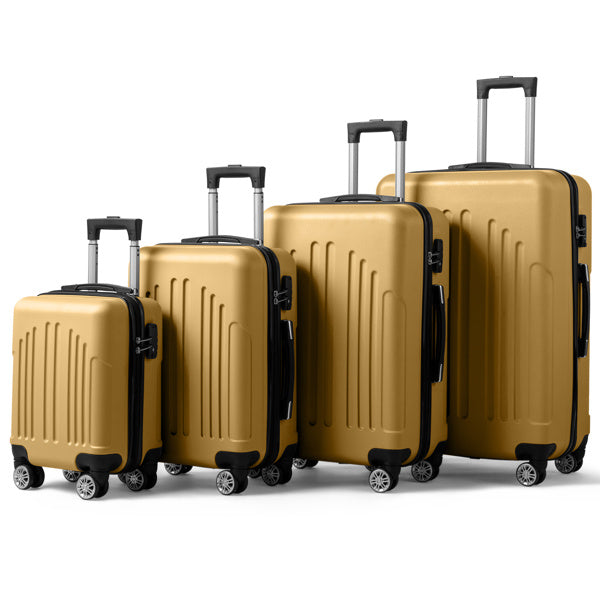 Mustard Yellow 4-Piece Luggage Set – Travel Spinner Suitcases (16” to 28”)