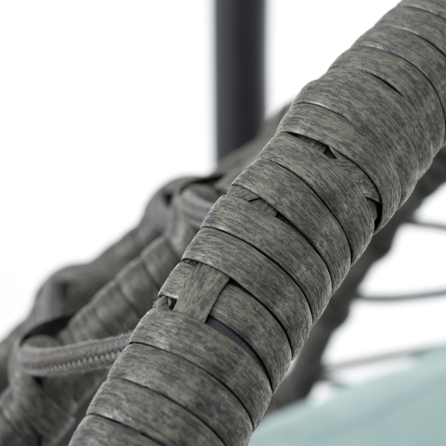 Swing Patio Chair – Foldable Hanging Seat with Cushion (Gray)