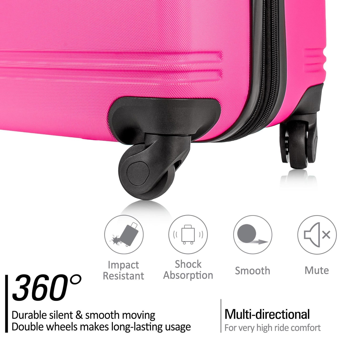 On The Go 4-Piece Spinner Luggage Set – Lightweight, Expandable, TSA-Approved
