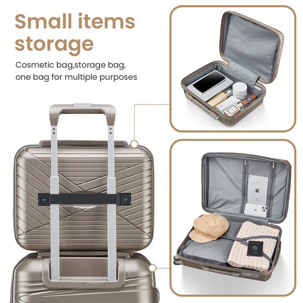 Jetsetter Journey 4-Piece Luggage Set – Ultra-Light Expandable Suitcases (14” to 28”)