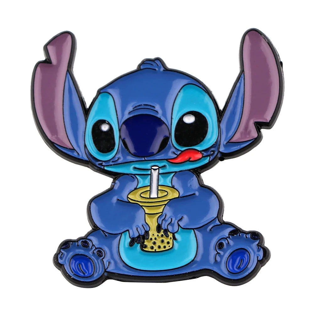 Cute Blue Alien Enamel Pin – Cartoon Lapel Brooch for Bags & Jackets