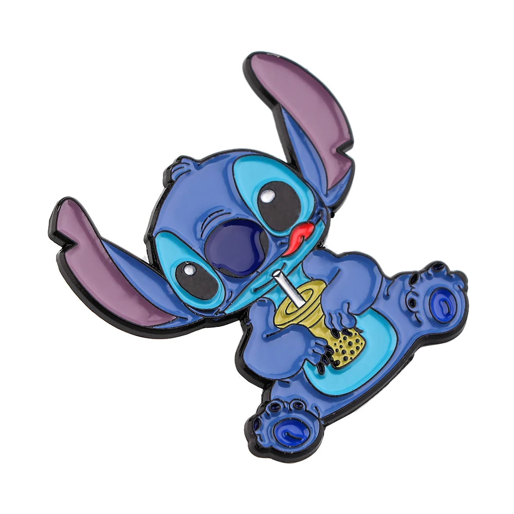 Cute Blue Alien Enamel Pin – Cartoon Lapel Brooch for Bags & Jackets