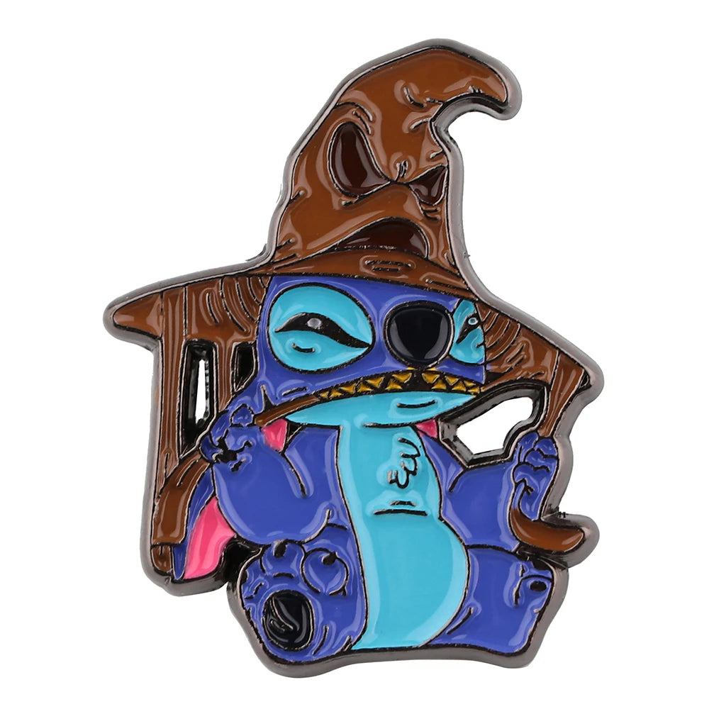 Cute Blue Alien Enamel Pin – Cartoon Lapel Brooch for Bags & Jackets