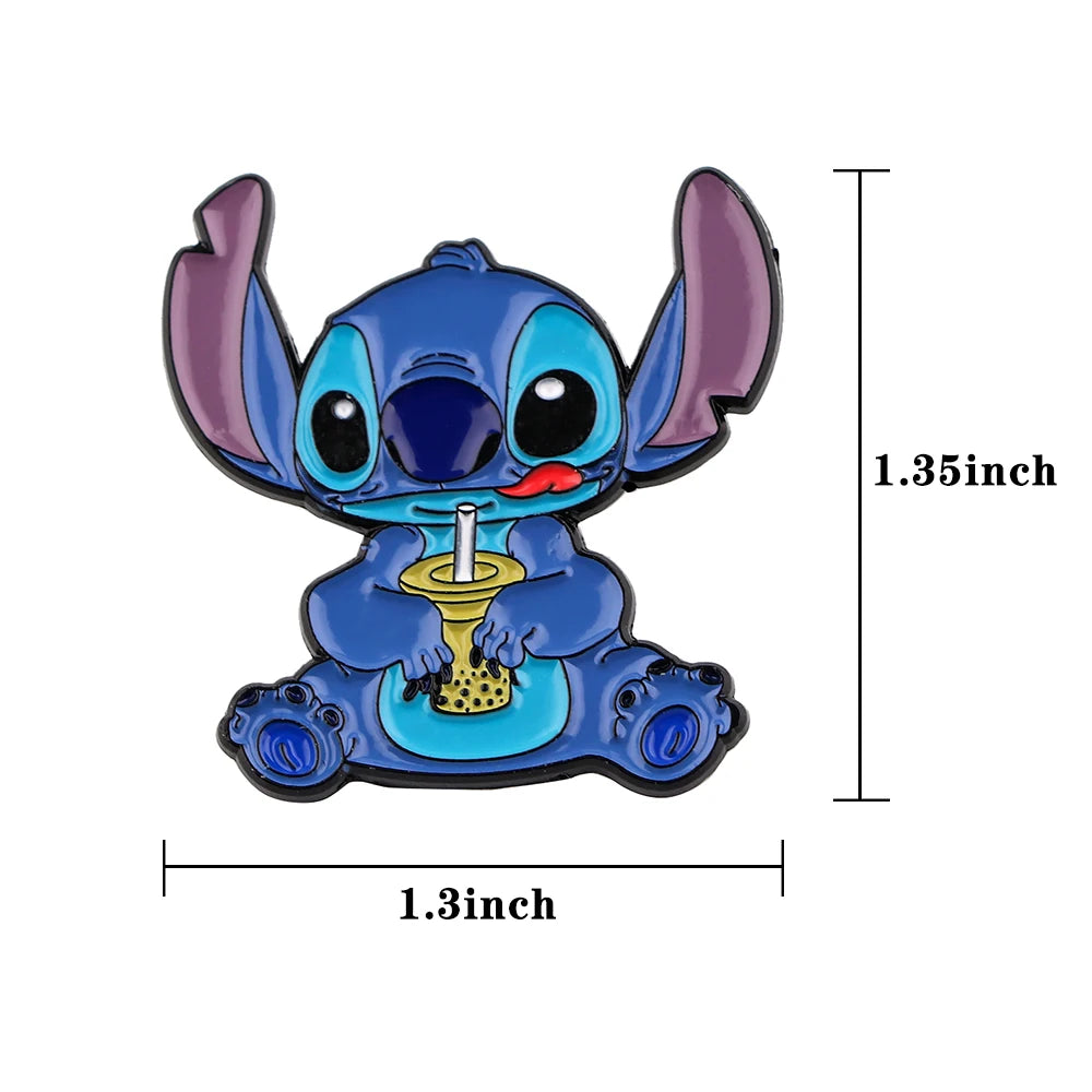Cute Blue Alien Enamel Pin – Cartoon Lapel Brooch for Bags & Jackets