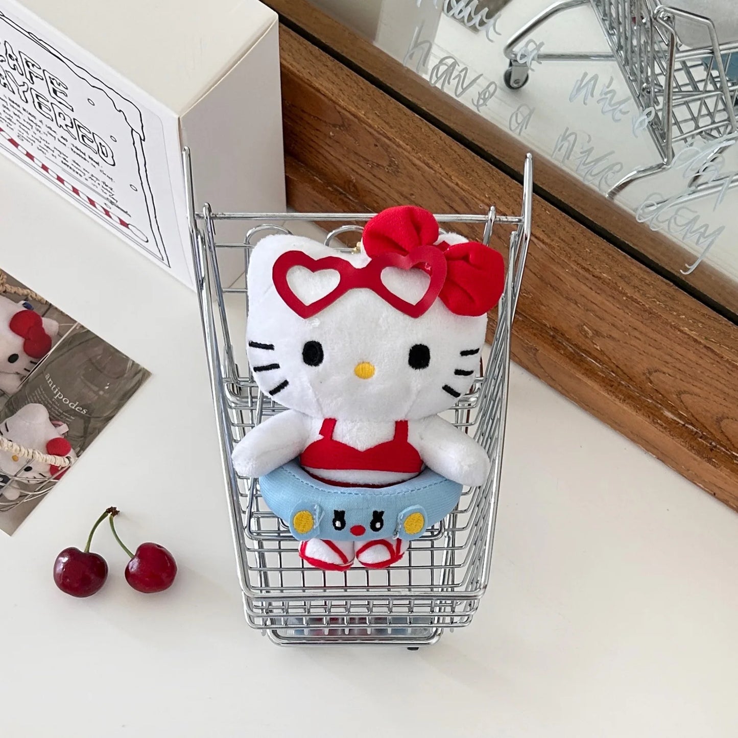 Kawaii Hawaiian Plush Keychain – 10-Style Cartoon Character Charm