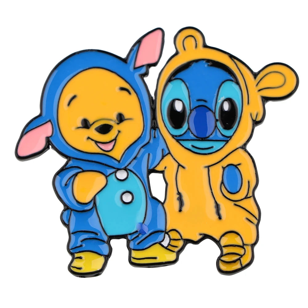 Cute Blue Alien Enamel Pin – Cartoon Lapel Brooch for Bags & Jackets