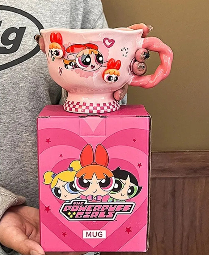 Kawaii Ceramic Coffee Cup – 12.17 oz Reusable Mug with Gift Box