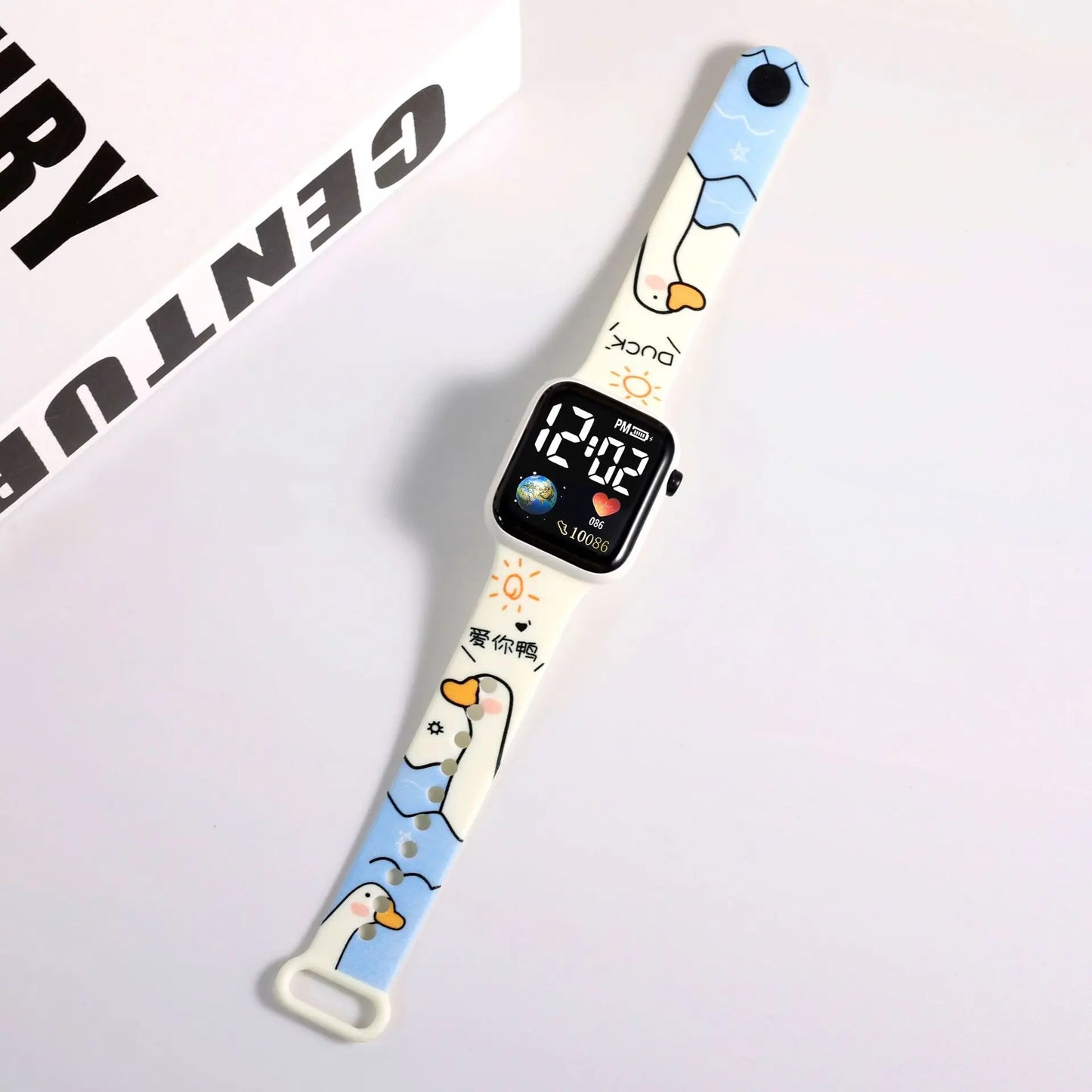Cute Digital LED Watch – Waterproof Silicone Watch for Kids & Girls