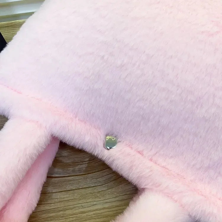 Kawaii Plush Cartoon Handbag – Soft Shoulder Bag for Girls