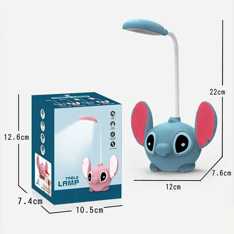 Cute Blue Cartoon LED Desk Lamp – USB Rechargeable Night Light
