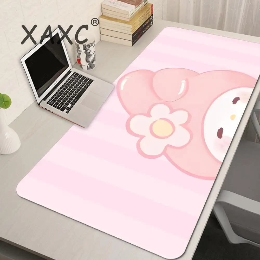 Kawaii Cat & Bunny Desk Mouse Pad – Multiple Sizes, Anti-Slip Gaming Mat