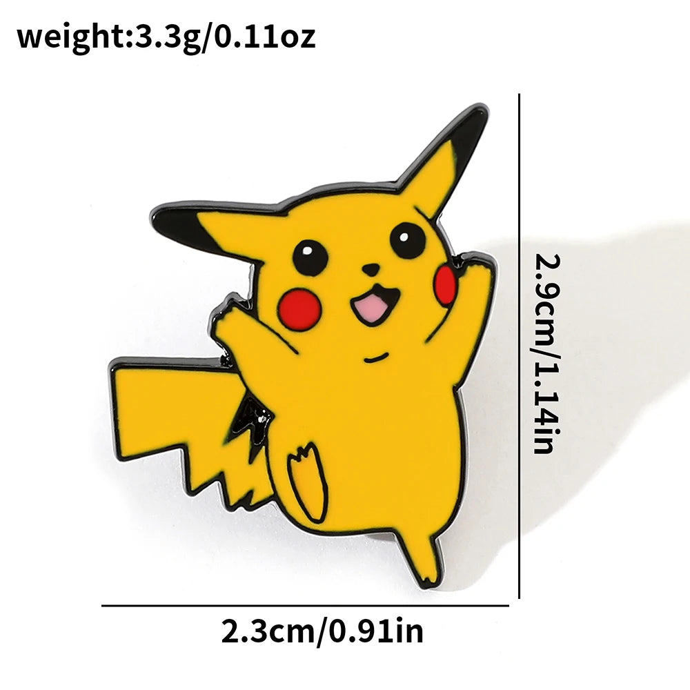 5 Cute Cartoon Brooch Set – Anime Style Metal Pins for Clothes, Bags, & Gifts