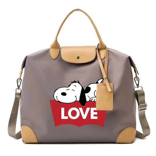 Cartoon Dog Travel Duffel Bag – Lightweight Oxford Weekender (16.1”)