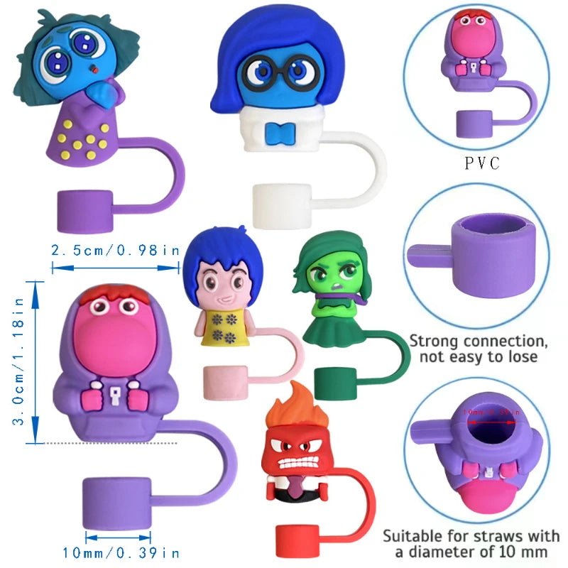 Emotion Character Straw Covers – Fun Kawaii Drink Accessories